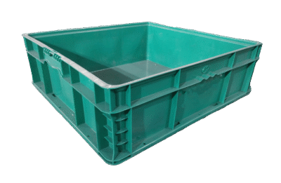 Used HPJ Industries  24" x 22" x 7" Green Hand Tote Smooth Bottom