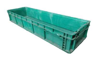 Used HPJ Industries  48" x 15" x 7" Green Hand Tote Reinforced Bottom