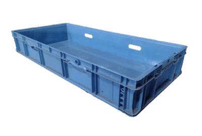 Used HPJ Industries  48" x 22" x 7" Blue Hand Tote Reinforced Bottom With Handholds