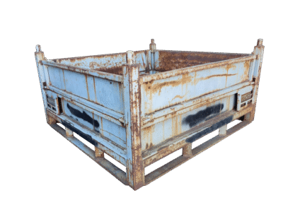 Used HPJ Industries 45" x 48" x 25" Steel Tub 45" Side - 2 Drop Doors