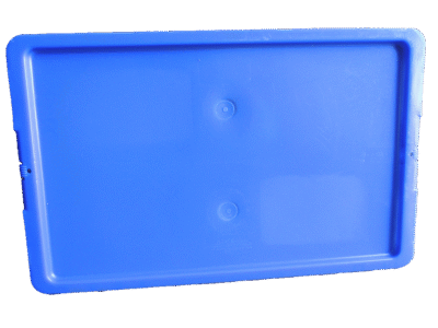 Used HPJ Industries  24" x 15" x 1" Blue Hand Tote Lid