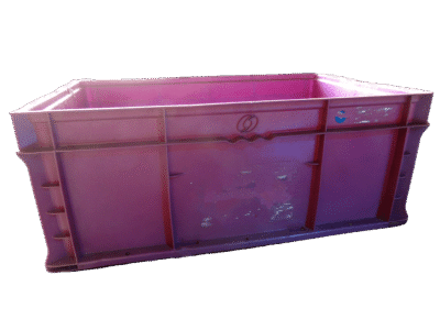 Used HPJ Industries  24" x 15" x 9" Pink Hand Tote Smooth Bottom