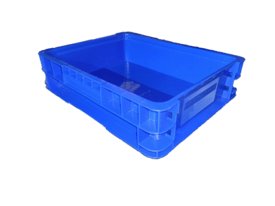 New Schaefer 15" x 12" x 4" Blue Hand Tote Reinforced Bottom