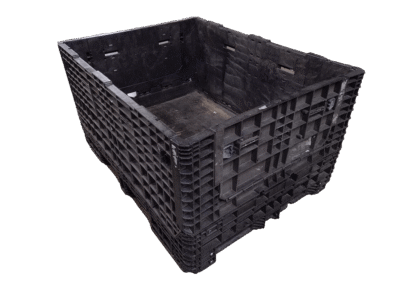 Reconditioned HPJ Industries 64" x 48" x 25" All Black Bulk Container - 2 Drop Doors