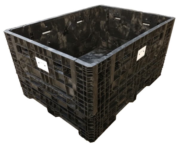 New Buckhorn 64" x 48" x 25" All Black Bulk Container - 4 Drop Doors