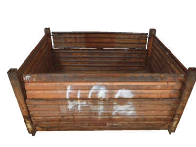 Used HPJ Industries 64" x 48" x 34" Collapsible Steel Tub on 64" Side - 2 Drop Doors