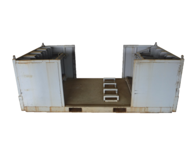 Used HPJ Industries 96" x 48" x 34" Walk Through Steel Rack Opening on 96" Sides