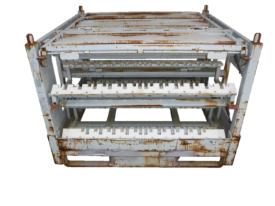 Used HPJ Industries 48" x 45" x 34" Steel Rack 3 Lift Trays Opening on 48" Side