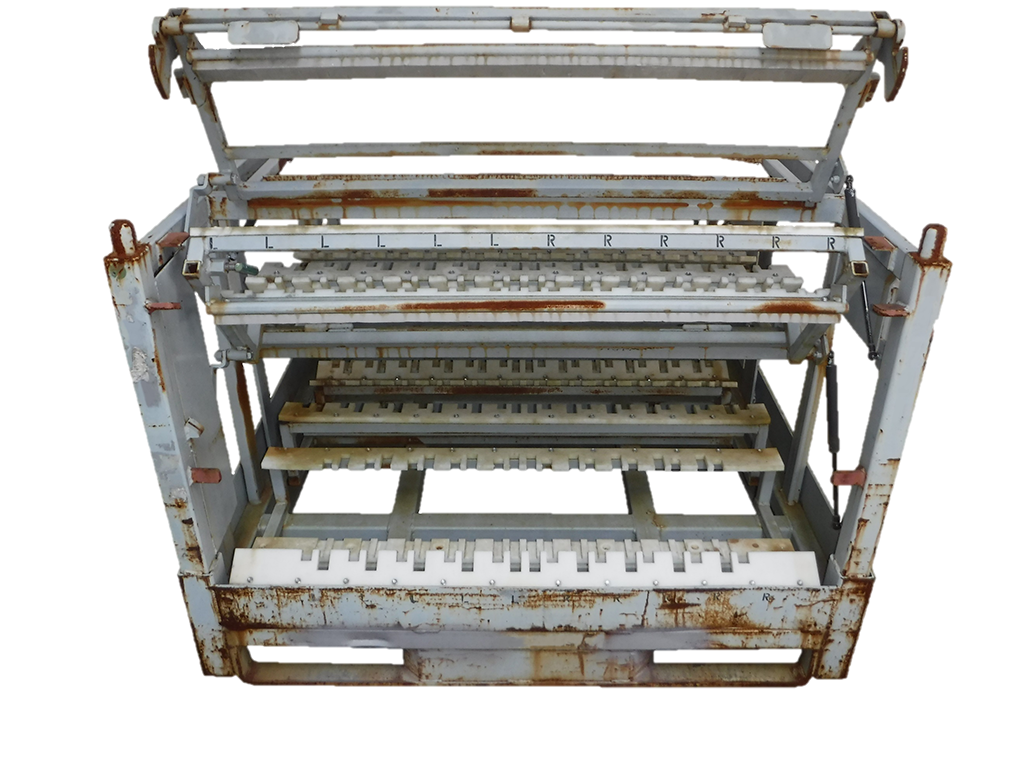 Used HPJ Industries 48" x 45" x 34" Steel Rack 3 Lift Trays Opening on 48" Side - Image 4