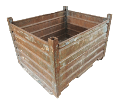 Used HPJ Industries 53" x 44" x 38" Steel Tub No Drop Doors