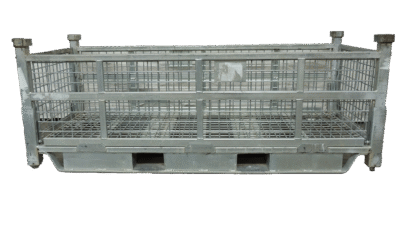 Used HPJ Industries  70" x 30.5" x 24" Collapsible Wire Basket 2 Removable Drop Doors 34" Side - 2 Drop Doors
