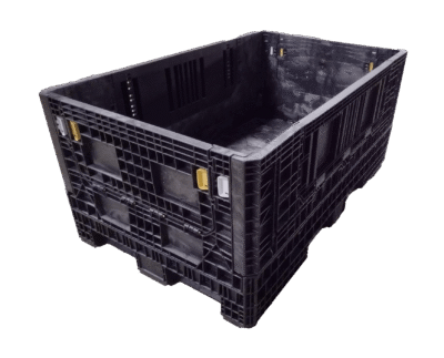 New Orbis 78" x 48" x 34" All Black  Bulk Container - 4 Drop Doors