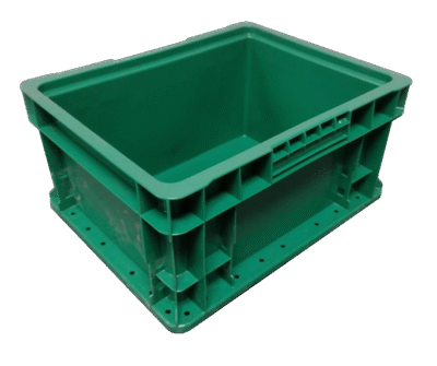New Schaefer 15" x 12" x 7" Green Hand Tote Smooth Bottom