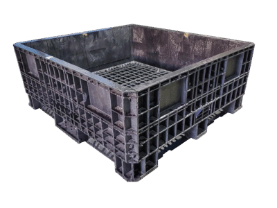 Reconditioned HPJ Industries 45" x 48" x 19" All Black Fixed Wall Bulk Container