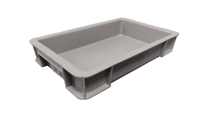 Used HPJ Industries  17" x 11" x 3" Gray Hand Tote Reinforced Bottom