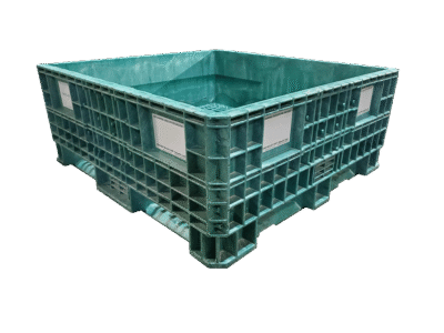 Reconditioned HPJ Industries 45" x 48" x 19" All Green Fixed Wall Bulk Container