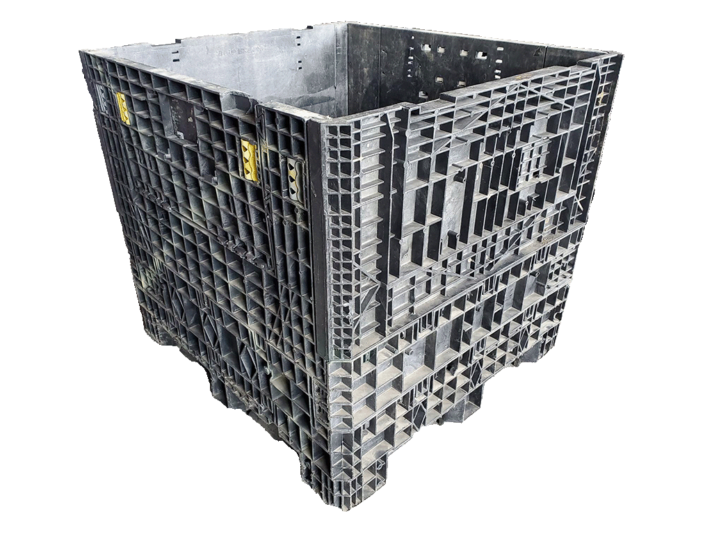 Reconditioned HPJ Industries 45" x 48" x 42" All Black All Good Runner Bulk Container