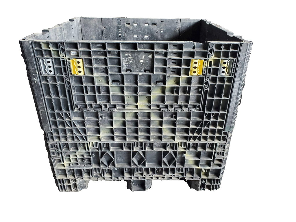 Reconditioned HPJ Industries 45" x 48" x 42" All Black All Good Runner Bulk Container - Image 3