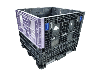 Reconditioned HPJ Industries 45" x 48" x 42" Mixed Color All Good Runner Bulk Container