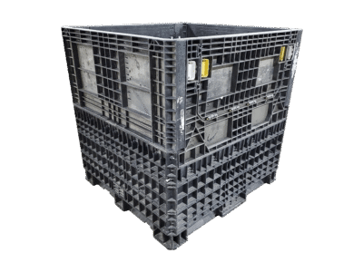 Reconditioned HPJ Industries 45" x 48" x 48" All Black Bulk Container