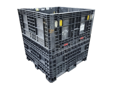 Reconditioned HPJ Industries 45" x 48" x 50" All Black All Good Runner Bulk Container
