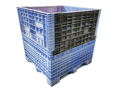 Reconditioned HPJ Industries 45" x 48" x 50" Mixed Color All Good Runner Bulk Container