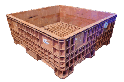 Reconditioned HPJ Industries 45" x 48" x 19" All Orange Fixed Wall Bulk Container