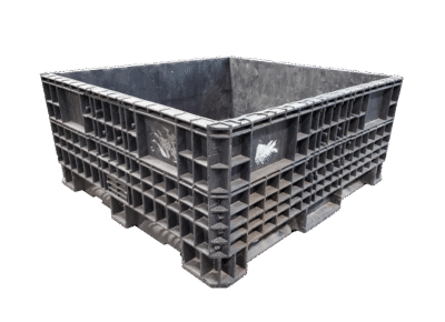 Reconditioned HPJ Industries 45" x 48" x 21" All Black Fixed Wall Bulk Container