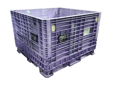 Reconditioned HPJ Industries 45" x 48" x 33" All Purple All Good Runner No Drop Door Bulk Container