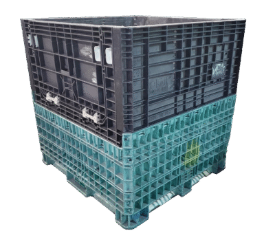 Reconditioned HPJ Industries 45" x 48" x 48" Mixed Color All Good Runner Bulk Container