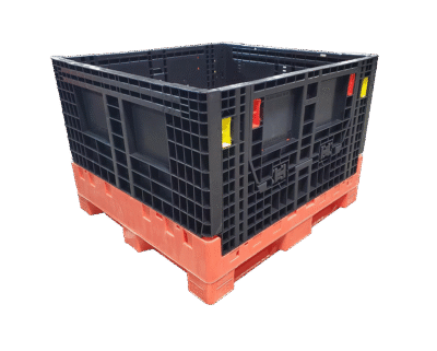 New Monoflo 45" x 48" x 34" Orange Base Black Wall Bulk Container