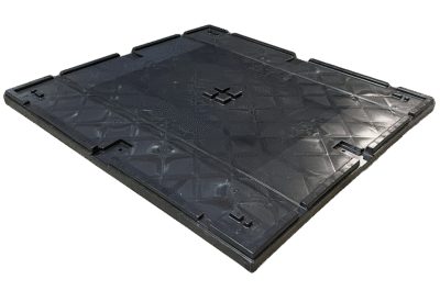 New Monoflo 45" x 48" x 6" All Black Journey Style Lid
