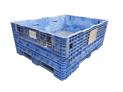 Reconditioned HPJ Industries 64" x 48" x 25" Mixed Color 48" Side Bulk Container - 2 Drop Doors