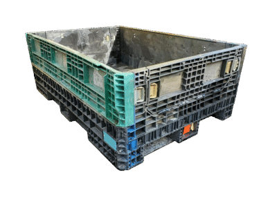 Reconditioned HPJ Industries 70" x 48" x 25" Mixed Color 48" Side Bulk Container - 2 Drop Doors
