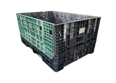 Reconditioned HPJ Industries 70" x 48" x 34" Mixed Color Bulk Container - 4 Drop Doors