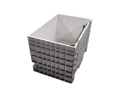 Reconditioned HPJ Industries 28" x 41" x 28" Mixed Color Fixed Wall Bulk Container