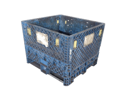 Used HPJ Industries Reconditioned 30" x 32" x 25" All Blue All Good Runner Bulk Container