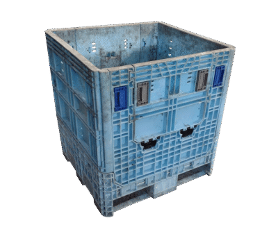 Reconditioned HPJ Industries 30" x 32" x 34" All Blue All Good Runner Bulk Container