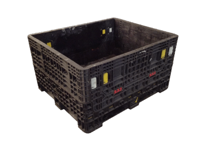 Reconditioned HPJ Industries 40" x 48" x 25" All Black Bulk Container