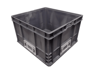 New HPJ Industries  24" x 22" x 14" Gray Hand Tote Smooth Bottom with 2 Kanbans