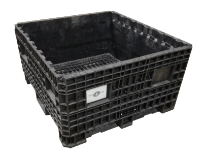 Reconditioned HPJ Industries 45" x 48" x 25" All Black Fixed Wall Bulk Container