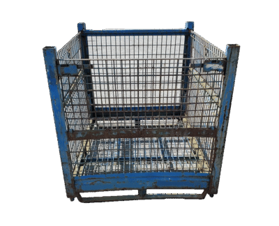 Used HPJ Industries 54" x 48" x 49" Wire Basket  - 3 Drop Doors