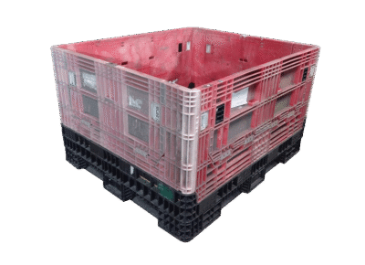 Reconditioned HPJ Industries 56" x 48" x 34" Mixed Color All Good Runner 48" Side Bulk Container - 2 Drop Doors
