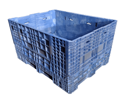 New Buckhorn 62" x 48" x 34" All Blue Door 62" Side Bulk Container - 2 Drop Doors