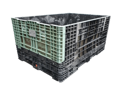 Reconditioned HPJ Industries 70" x 48" x 34" Mixed Color 70" Side Bulk Container - 2 Drop Doors