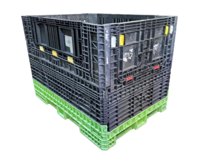 Reconditioned HPJ Industries 70" x 48" x 50" Mixed Color Bulk Container - 4 Drop Doors