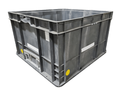 Used HPJ Industries  24" x 22" x 14" Gray Hand Tote Reinforced Bottom