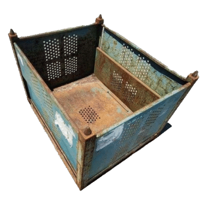 Used HPJ Industries 54" x 44" x 39" Steel Tub on 54" Side - 2 Drop Doors
