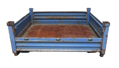 Used HPJ Industries 54" x 44" x 20" Steel Tub on 54" Side - 2 Drop Doors