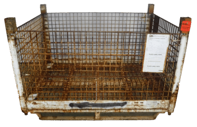Used HPJ Industries 58" x 45" x 39" Wire Basket  58" Side - 1 Drop Door